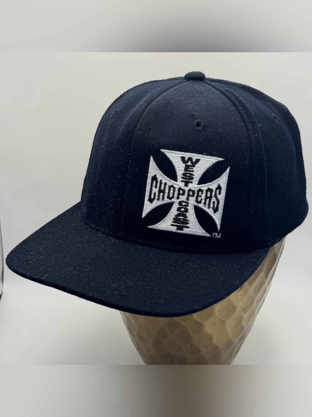 Vintage Y2K West Coast Choppers Jesse James Iron Cross Black Fitted Hat H3